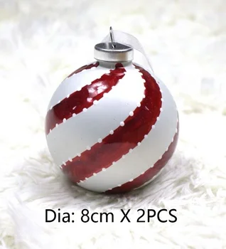 39mm~~80mm Christmas Glass Ball Ornaments Decorative Hanging Christmas Ornaments Bauble Set with Glitter Painting