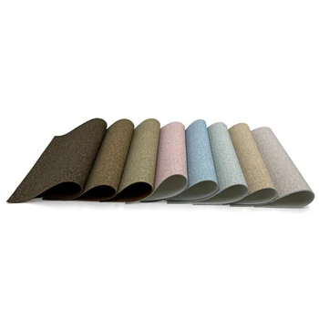 Autumn and winter season products woven fabric grain flash particles frosted particles feel PU leather for shoes