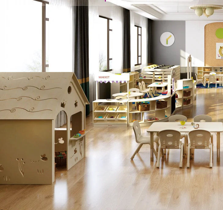 Eibele Montessori Natural Solid Wood Preschool Interior Design ...