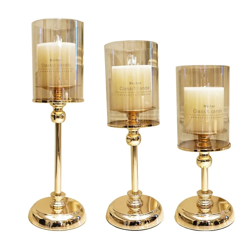 Luxury Hurricane Pillar Candle Holder with Crystal Detail medium 