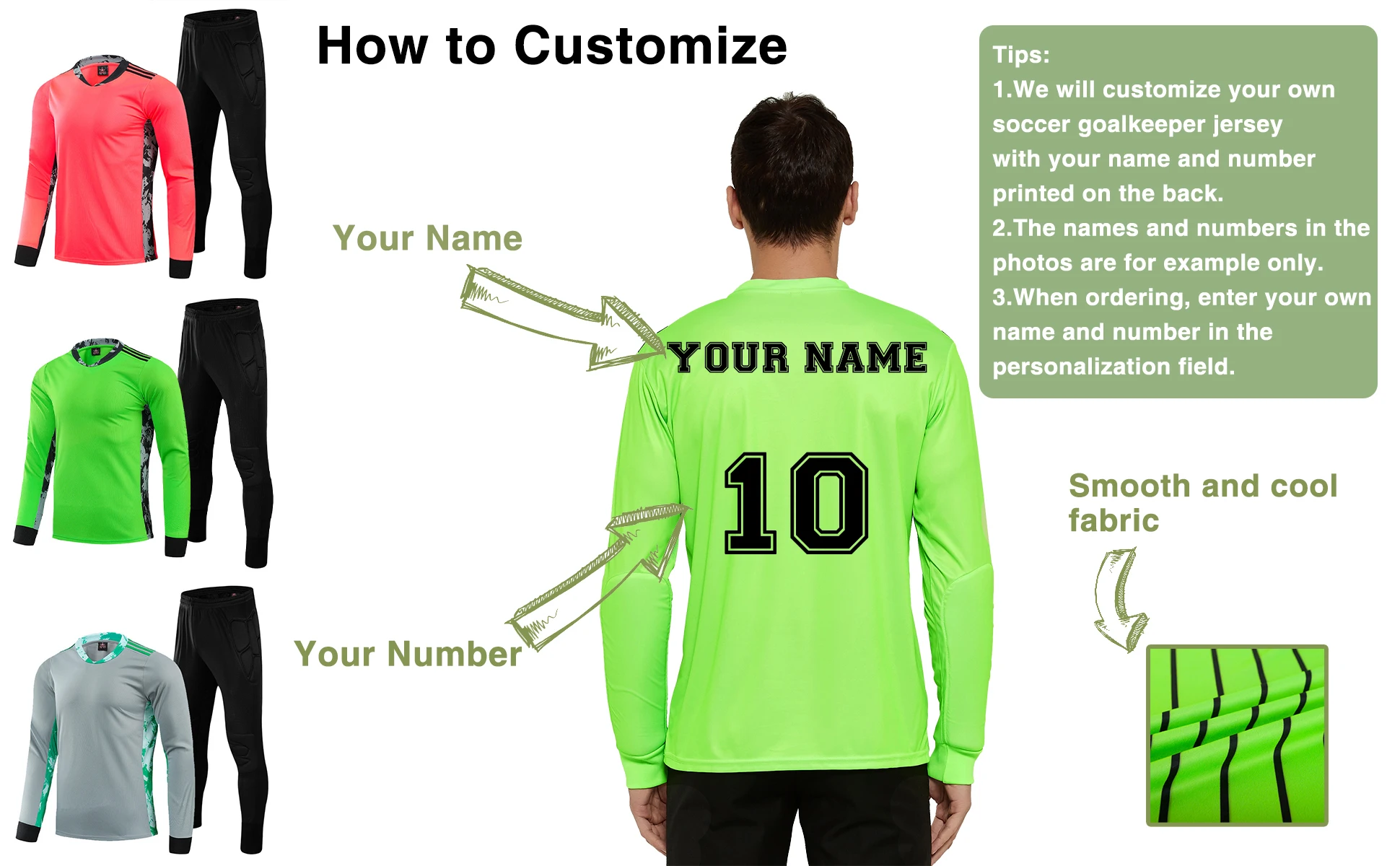 Custom Goalkeeper Soccer Jersey Kit Football Team Training Soccer