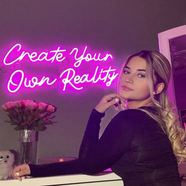 שליחת ירידה אקרילيك LED מותאם אישית גמיש Neon אור סימן Neon אישי