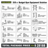350㎡ Paquete de Equipos de Gimnasio Económico