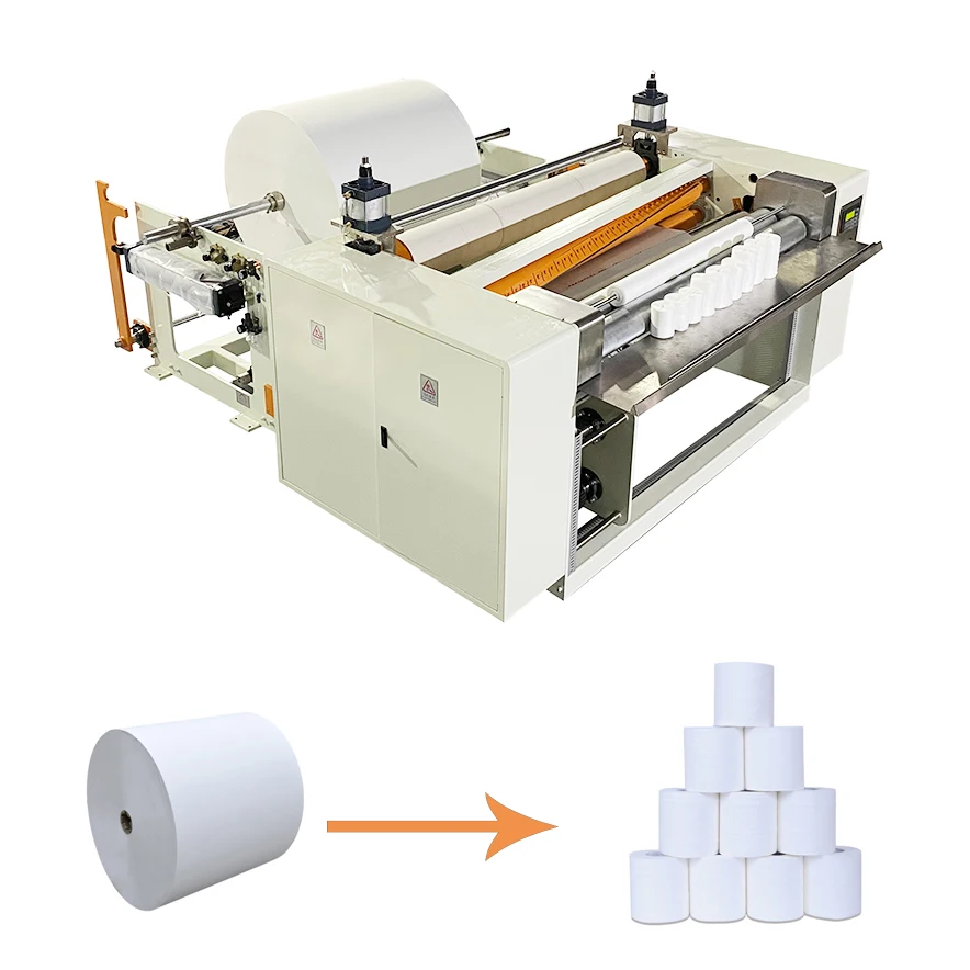 Small Semi Automatic Maxi Toilet Paper Roll Making Machine For Multiple