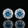 Pendientes de cristal puntiagudos azules