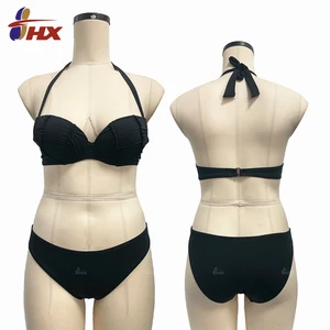 2026 Luxury Women's Bikini New Design Adjustable Halter Strap Bandeau Sexy Two-Piece Swimsuit with Front Logo