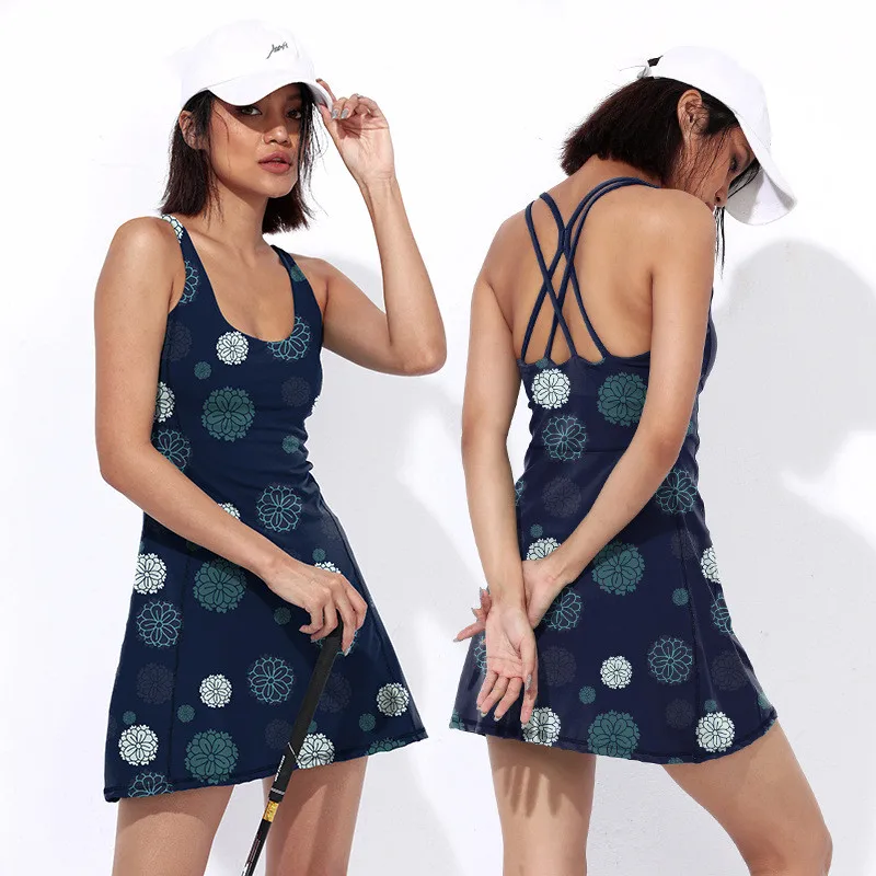 custom floral print women's tennis dress