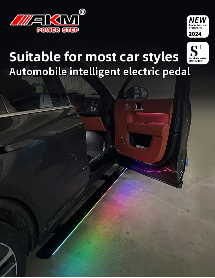 Chinese Car Aluminum Side Steps With LED Lights Electric Running Boards for Chery Jaecoo 7 Side Step Exeed VX Threshold LX details