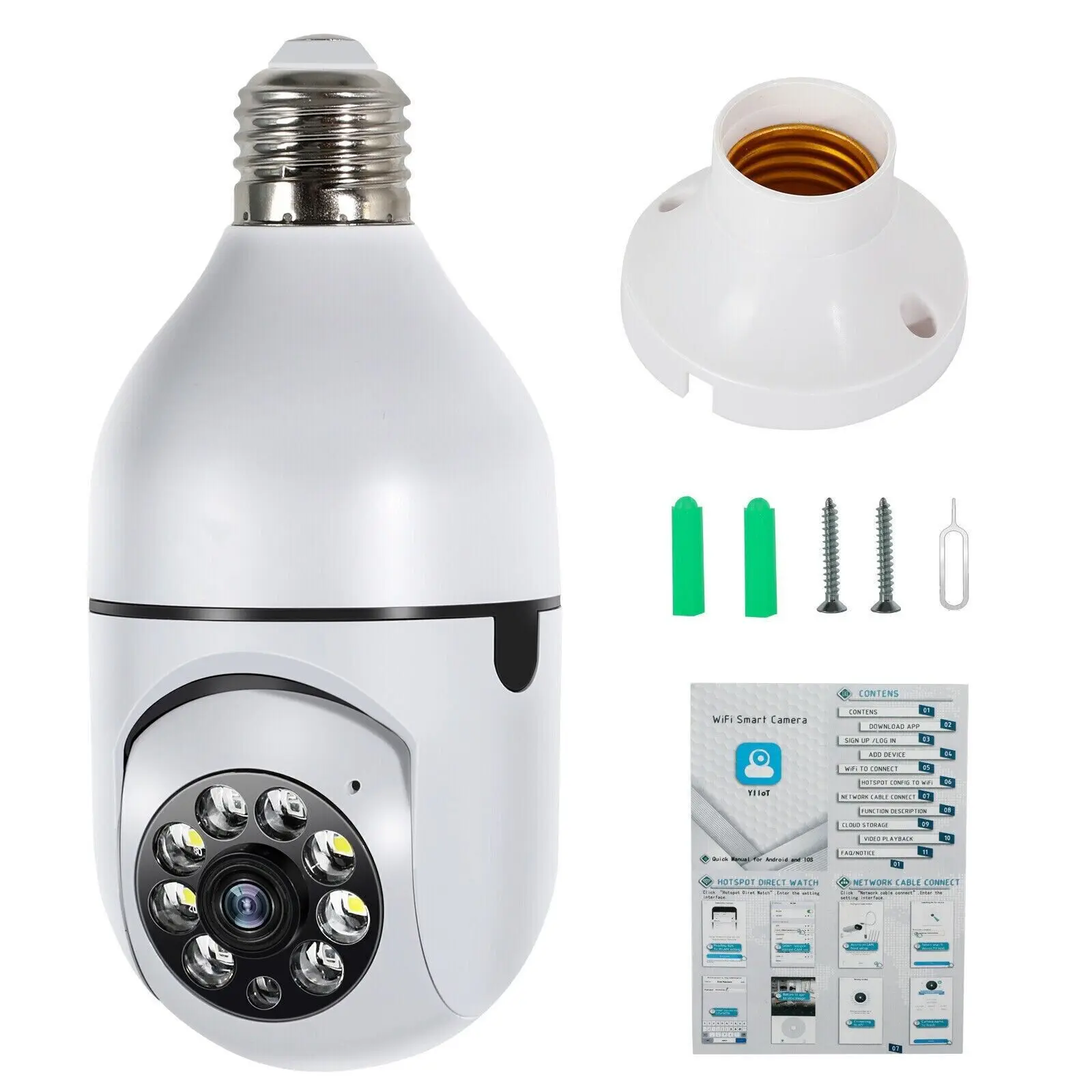 Innovative & Affordable Security Device WiFi Smart Bulb Camera for 360 Panoramic Home Monitoring