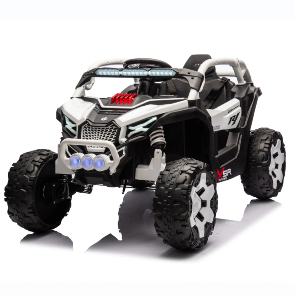 New Children's Electric Four-Wheel Off-Road Ride-On Double-Seater Remote-Controlled Toy Car for Kids