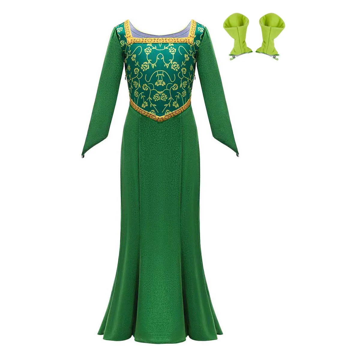 princess fiona green dress Green Forest Princess Costume with Accessories – Magic Tree Kids main image 0