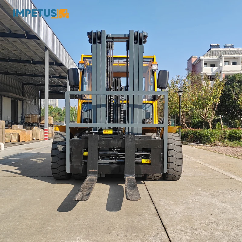 IMPETUS China New Forklift 4 Ton 6 Ton 7ton 5 Ton Diesel ForkLift with Front Double Wheel 3m-6m Lift Height