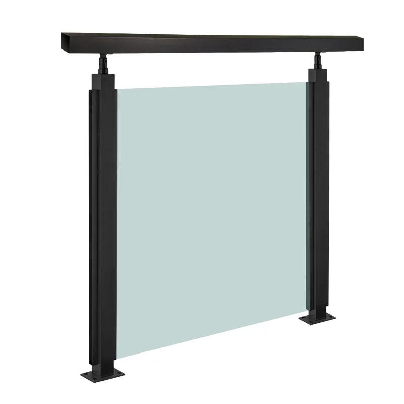 Balcony Handrail Glass Railing Balustrade Pillars, Stairway Staircase ...