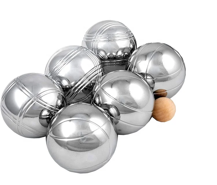 Yüksek kaliteli bocce oyun seti adet oyun seti metal boccia  topu/açık köy için petank boules