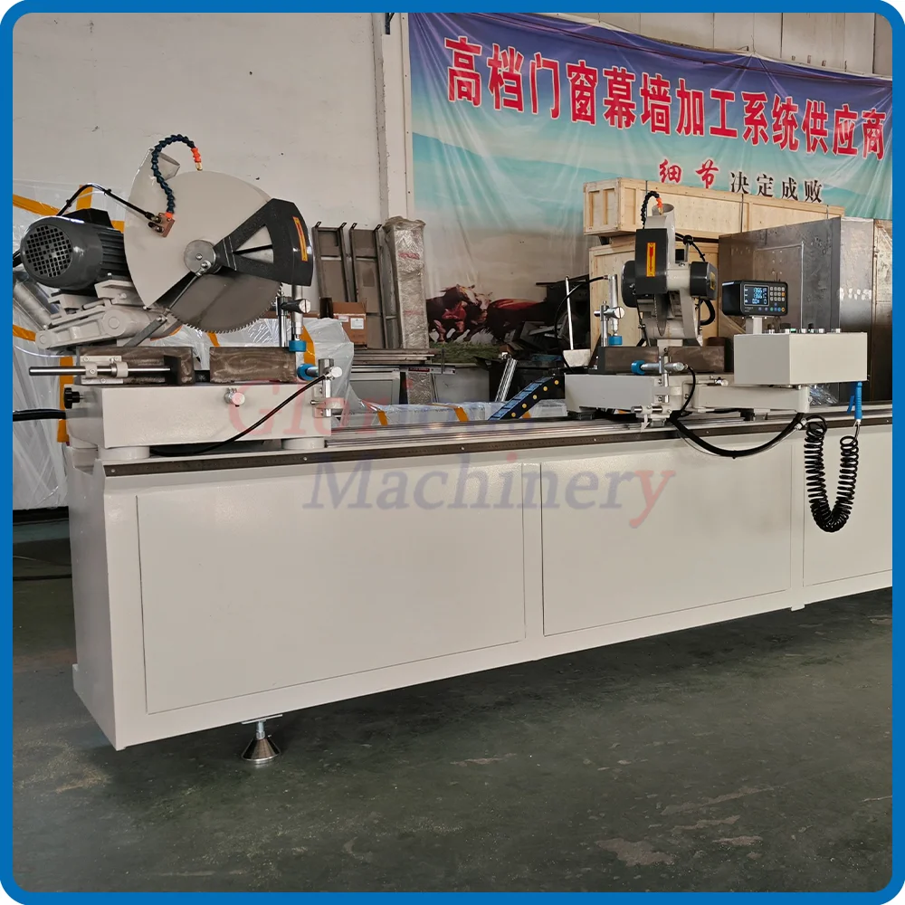 Double Head Mitre Saw Cutting Machine Aluminium PVC UPVC Construction Manufacturing Window and Door Making Machinery