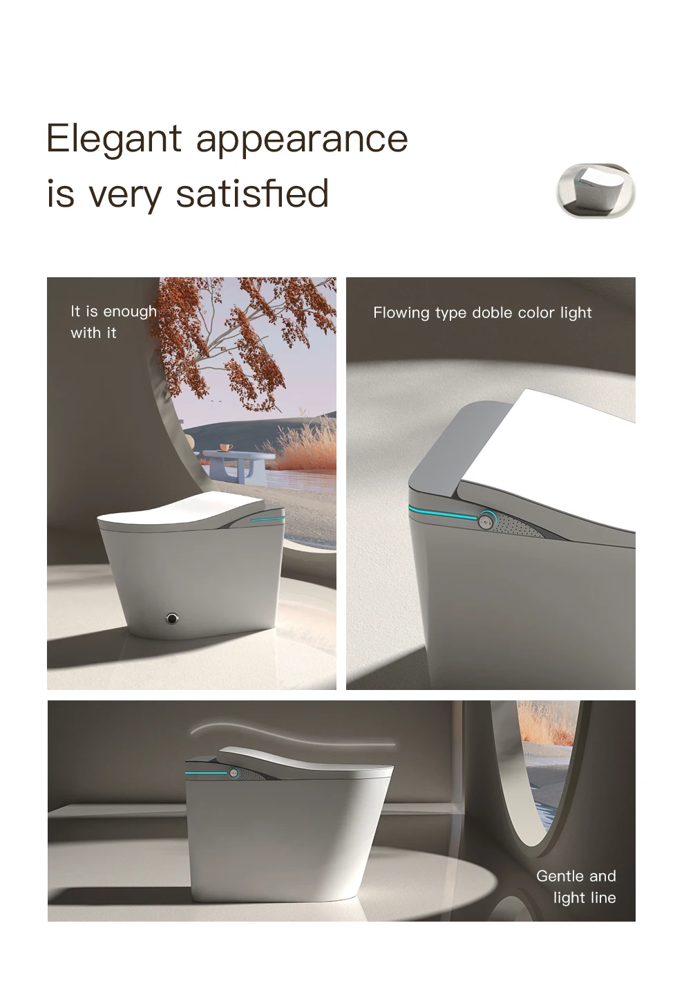 CUPC certification sanitary ware automatic water closet one piece toilet bowl bathroom wc intelligent smart toilet commode details