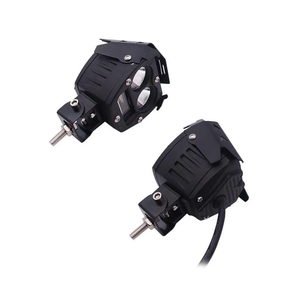 product ya mt10 manufactory wholesale driving light assembly motorcycle dual color headlight spot lamp universal spotlight-3