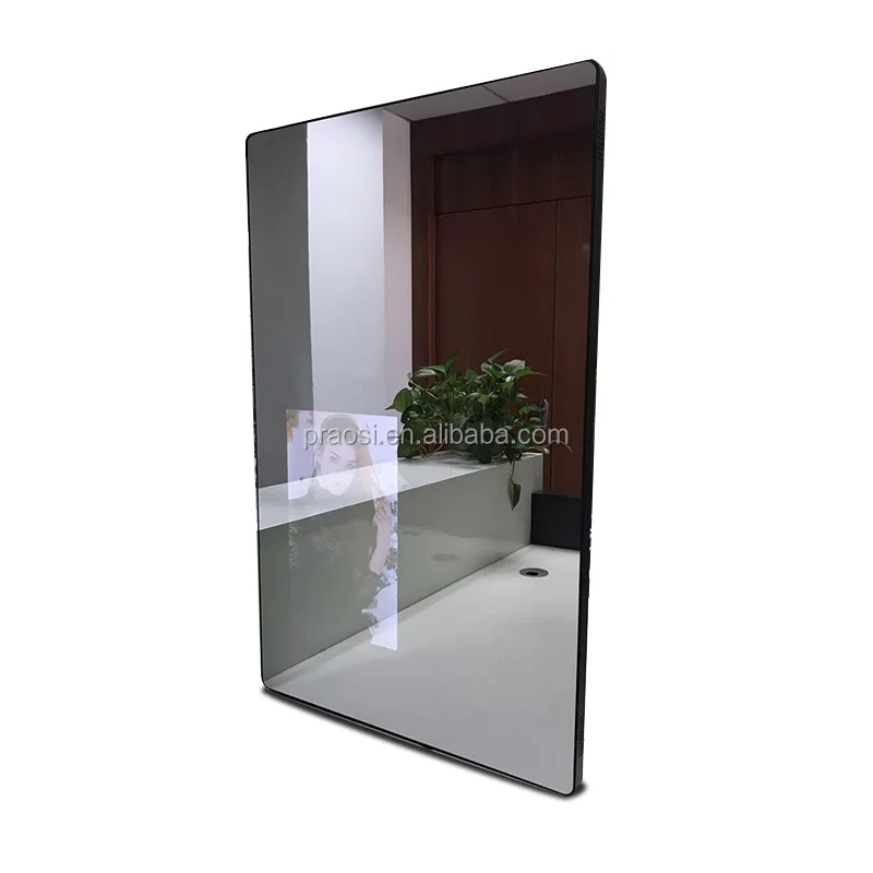 Smart  Interactive Magic Mirror Tv Lcd Display Screen Advertising Mirror with Builti in Motion Sensor Digital Photo Frame