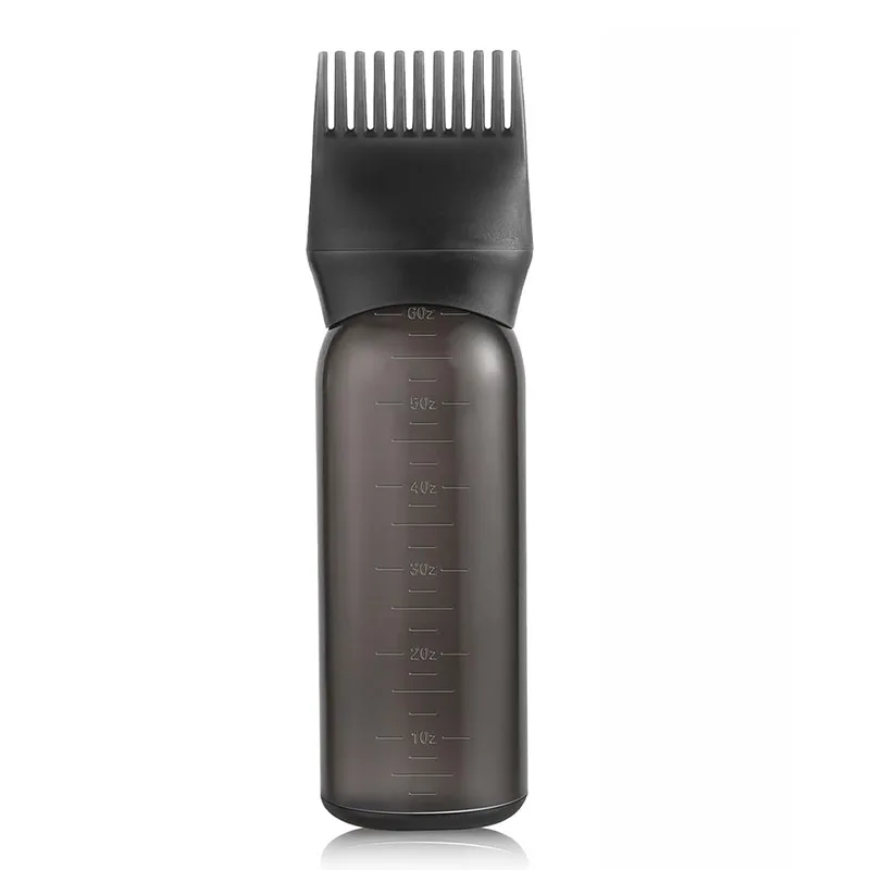 Factory Direct Sale Root Comb Applicator Bottle 6Oz Hair Dyeing Bottle Custom Logo/Colors Hair Oil Applicator Bottle