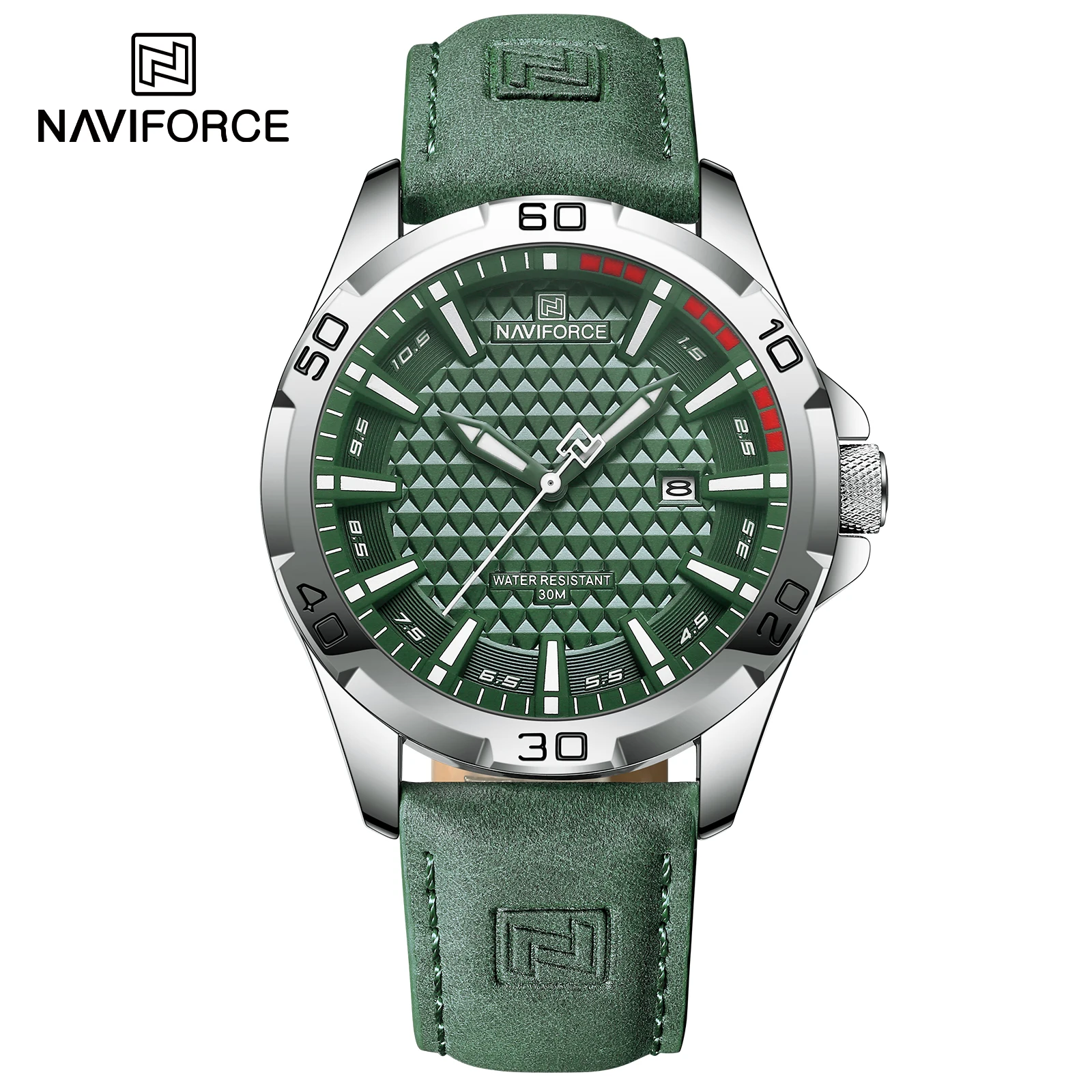 NAVIFORCE 8023 OEM Logo Hombres de negocios Cuarzo Cinturón de