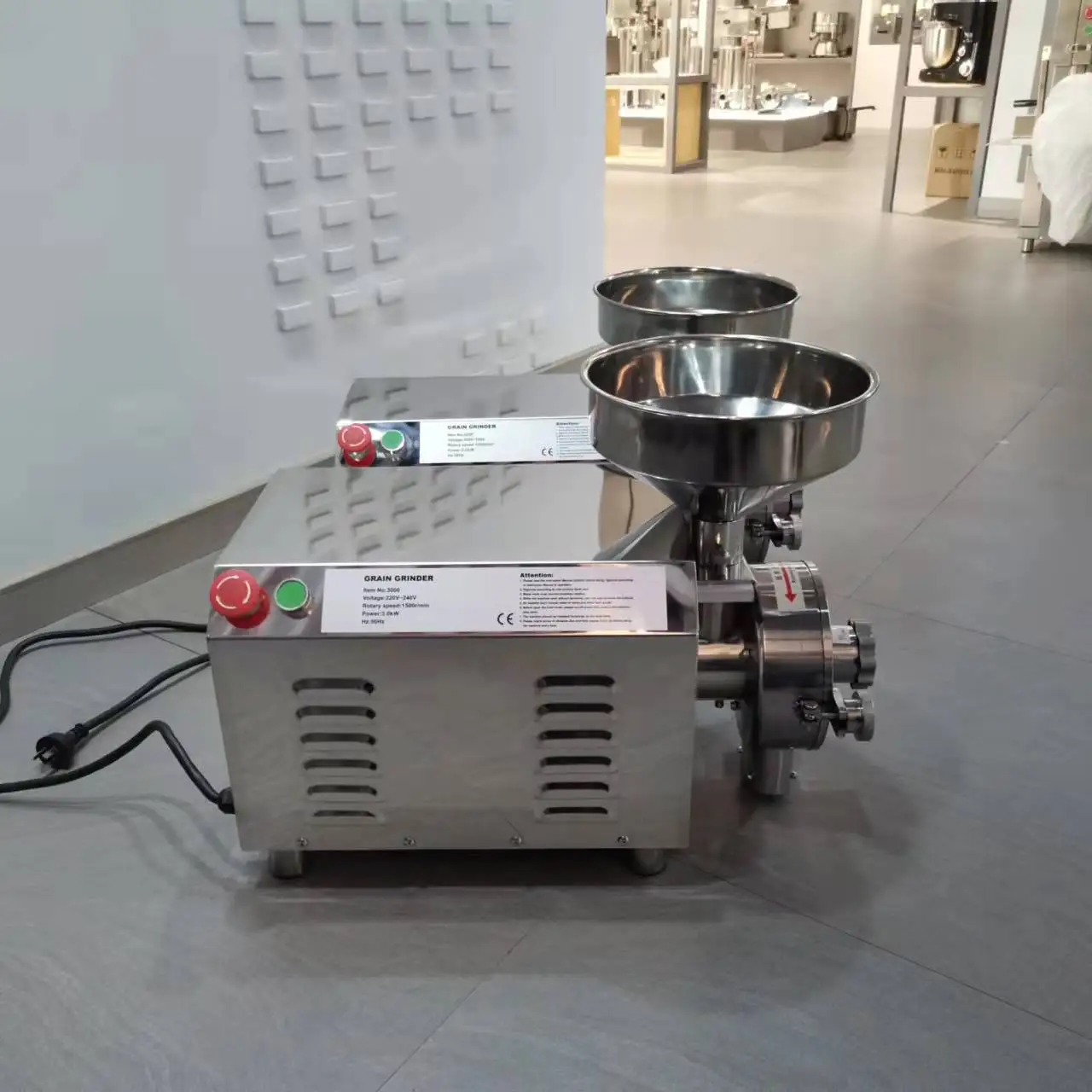 HR3600 Commercial High Capacity Grain Grinder Mill Cereal Rice Wheat Corn Mill Powder Machine