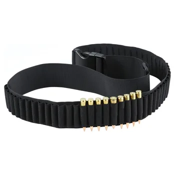 Tactical 50 Round Adjustable Shell Waist Belt Hunting Ammo Holder Pouch Cartridge Belts