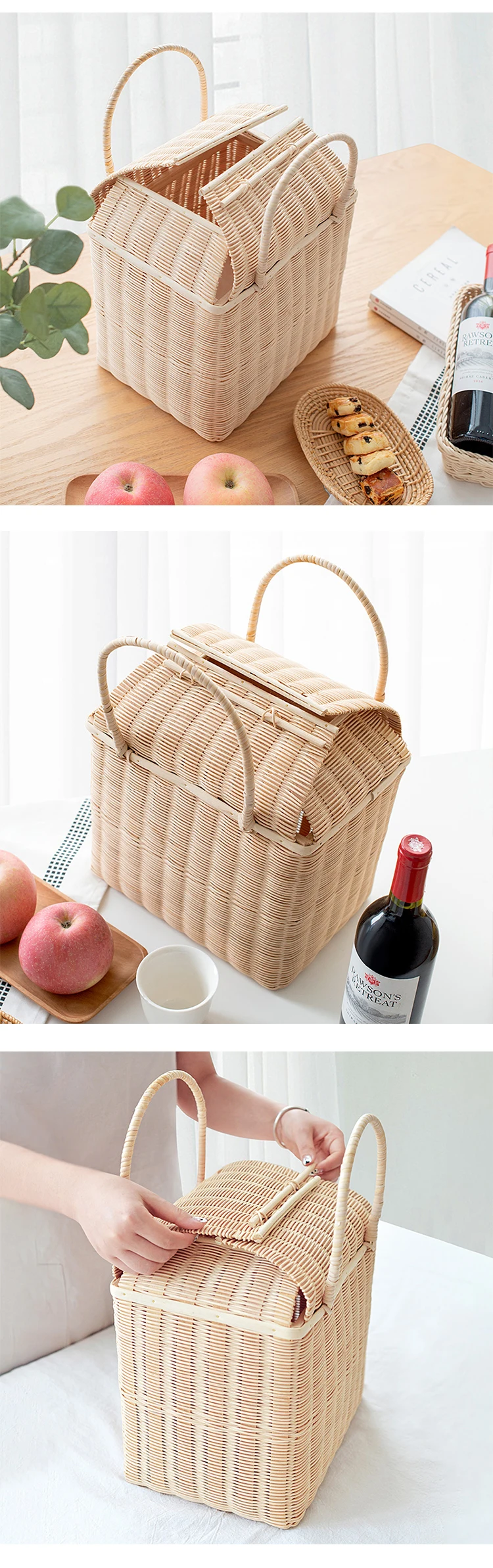 Kingwillow New Design Organizer Basket Eco Friendly Wicker Plastic