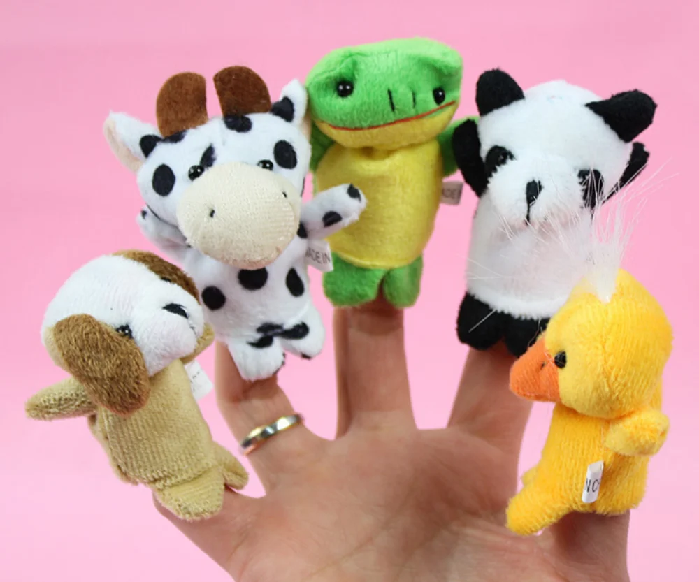 Custom Dinosaur Hummingbird Unicorn Plush Animal Gloves Finger Puppet Gloves Plush Toys