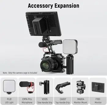 NEEWER Aluminum Video Rig M50/M50 II Camera Cage with Cable Clamp Compatible with M50 M50 Mark II product image