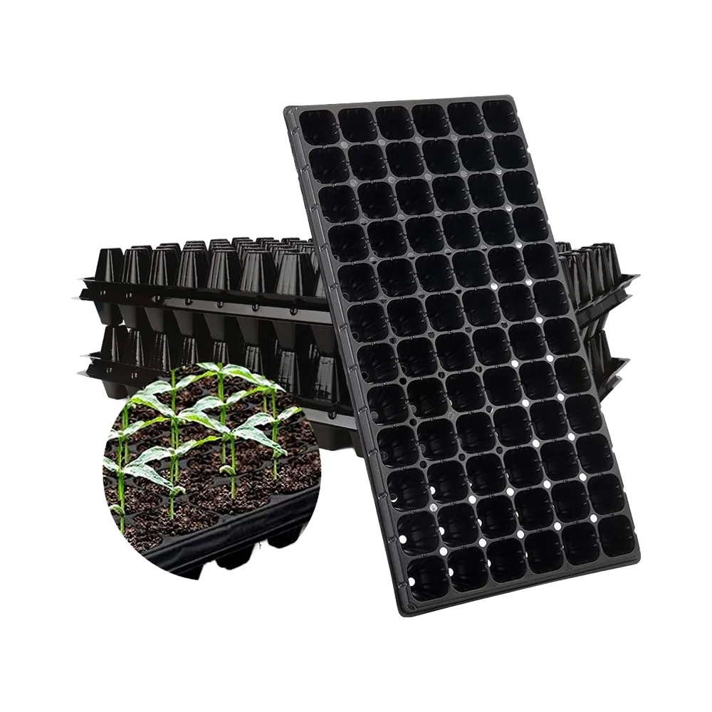 A-ONE Modello 72C, 72-Cellularia, Robusta, Amica Ambientis Vascula Plastica ex Polystyrene pro Horticultura, Kit ad Initium Seminum, Minuta Vascula pro Seminibus, Opercula, Hydroponica