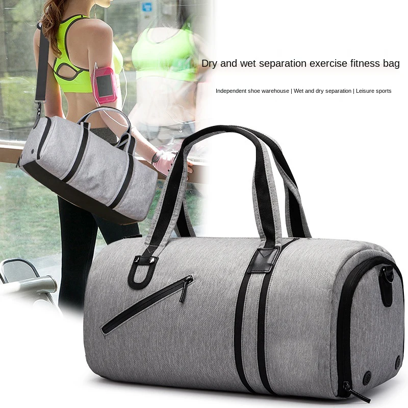 Large capacity sport gym travel unisex multifunction foldable weekender travelling dry wet separation duffle travel bags