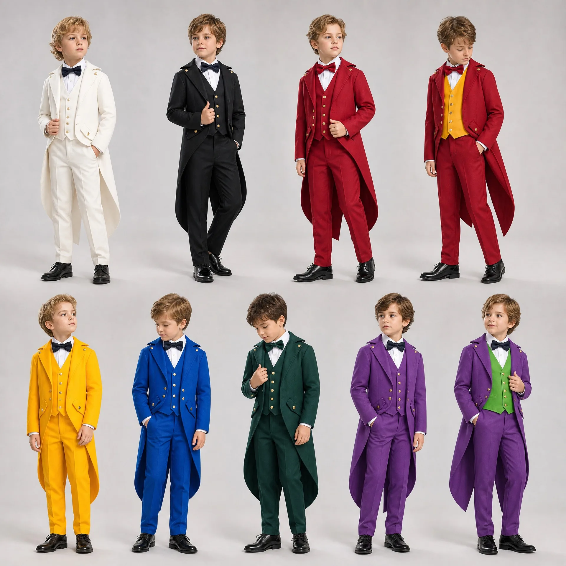 Boys' Victorian Tailcoat 3-Piece Suit