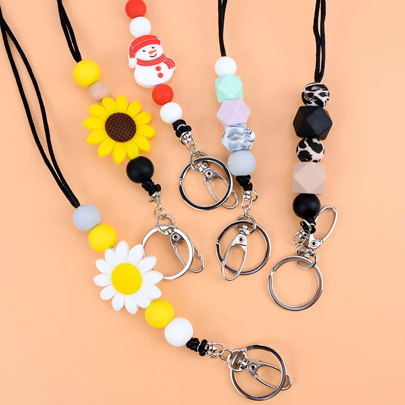 Cute Silicone Beaded Teacher Lanyard Necklace Key Lanyard Keychain Id  Holder Teacher Lanyards for Id Badges and Keys for Women Employees Students  (Cute Lanyard-01) - Yahoo Shopping