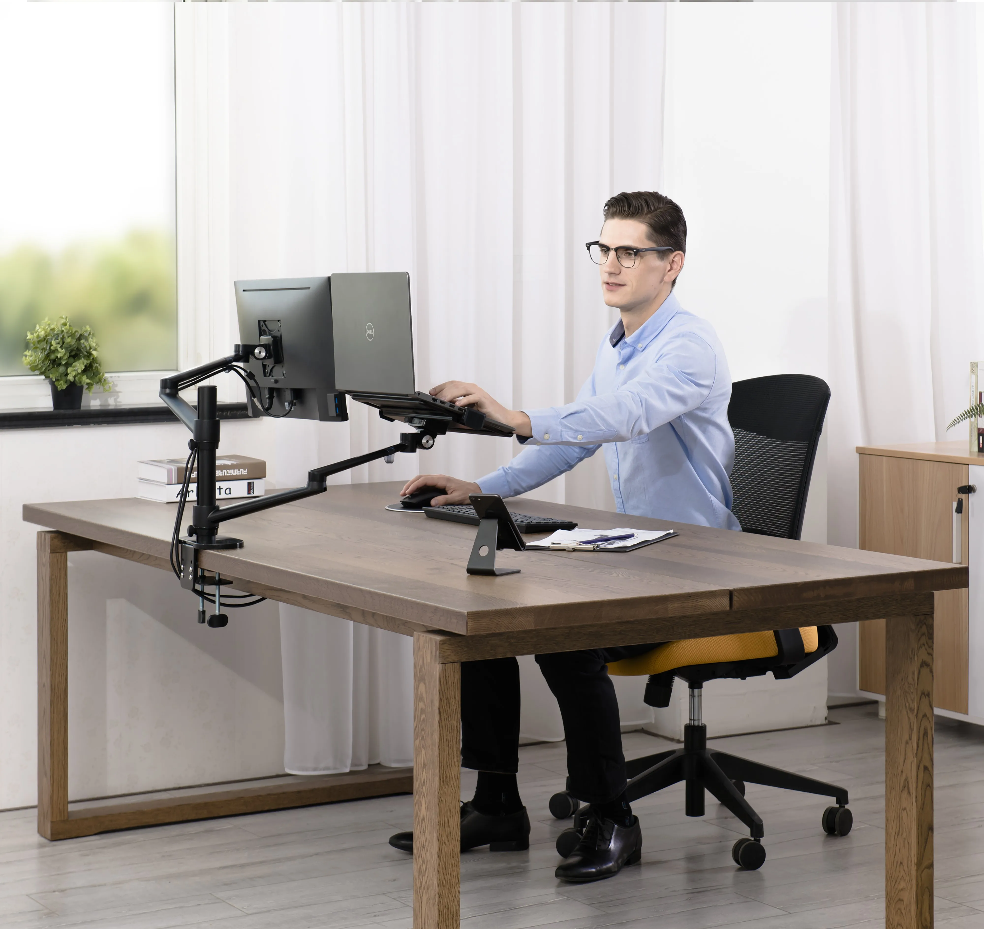 UPERGO Laptop & Monitor Riser Arm - Adjustable & Versatile
