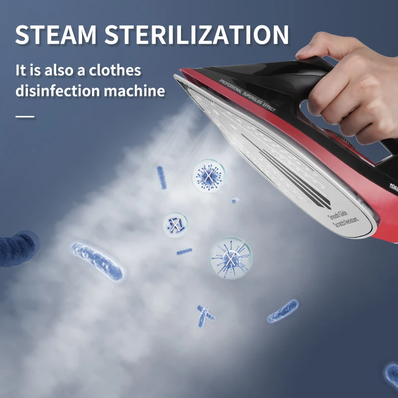 DSP Hot Sale OEM Professional Steam Iron Station With Water Home Use High for Clothes Powered Big Sized Electric Steam Iron