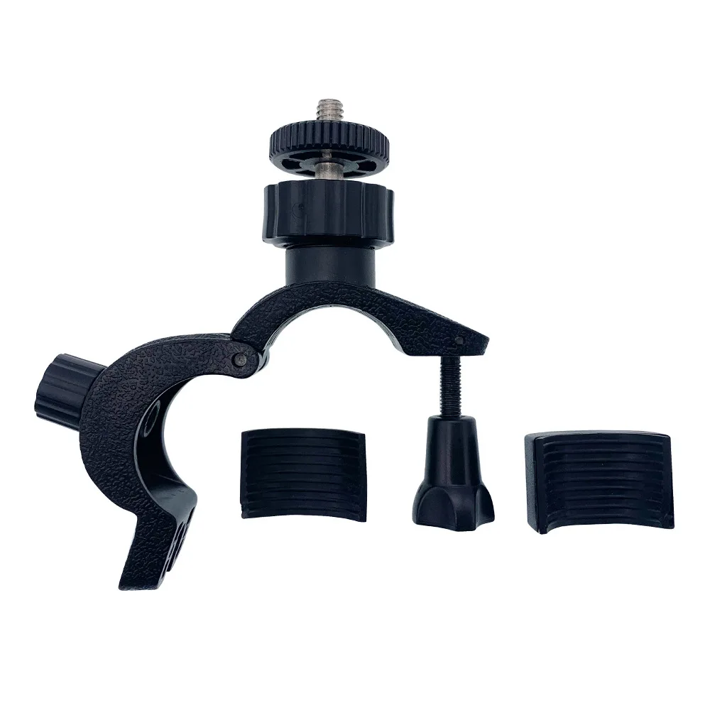 Venta al por mayor de soporte de plástico en forma de O para bicicleta con clip de soporte con cabeza de tornillo de 1/4 para cámaras de acción GoPro Heros 10 9 8 7 6 5/4/3+