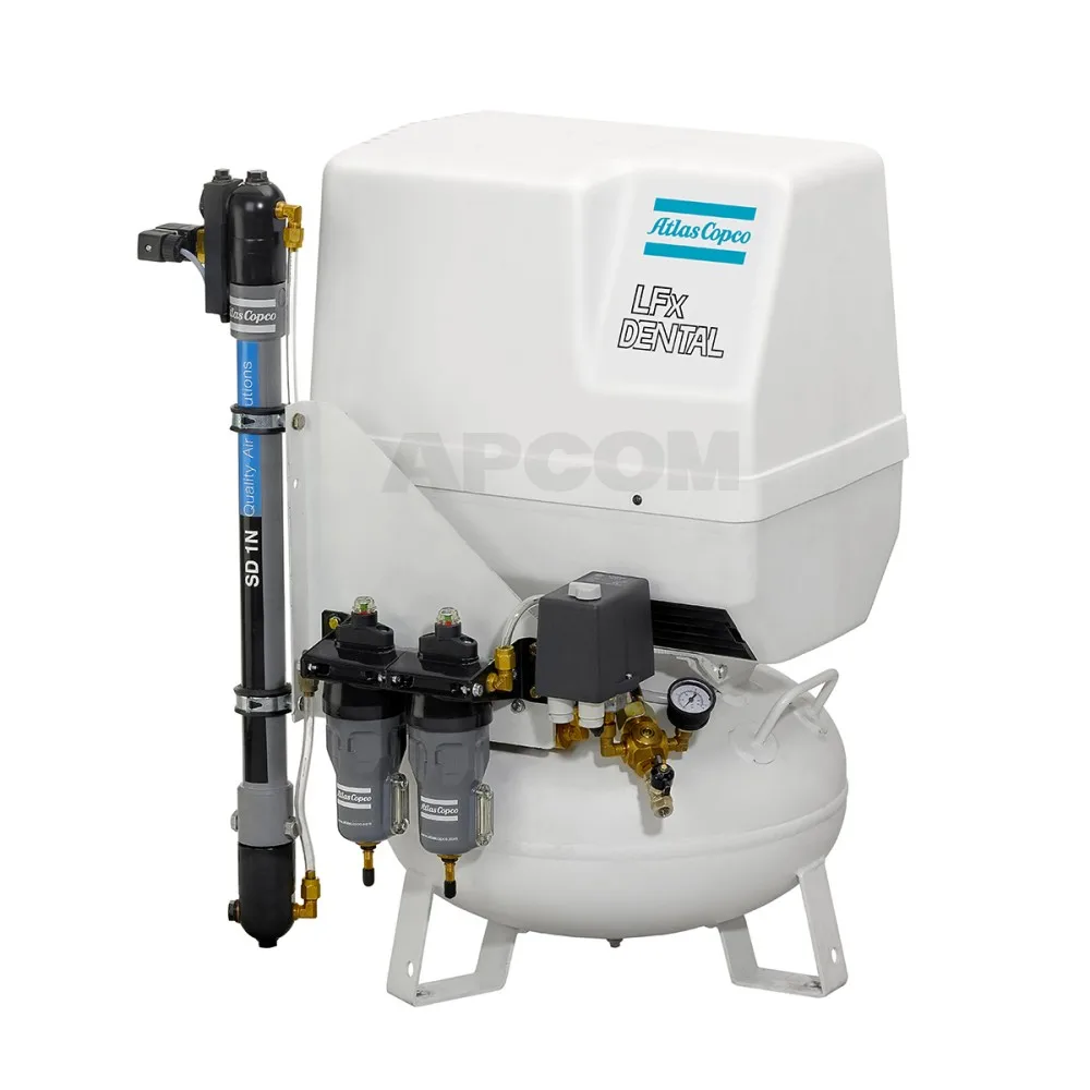 Atlas Copco Oilfree Piston Compressor LF 2 3 LFX 0.7 1.0 LFXD  Atlas Copco Medical Dental Oil Free Air Compressor
