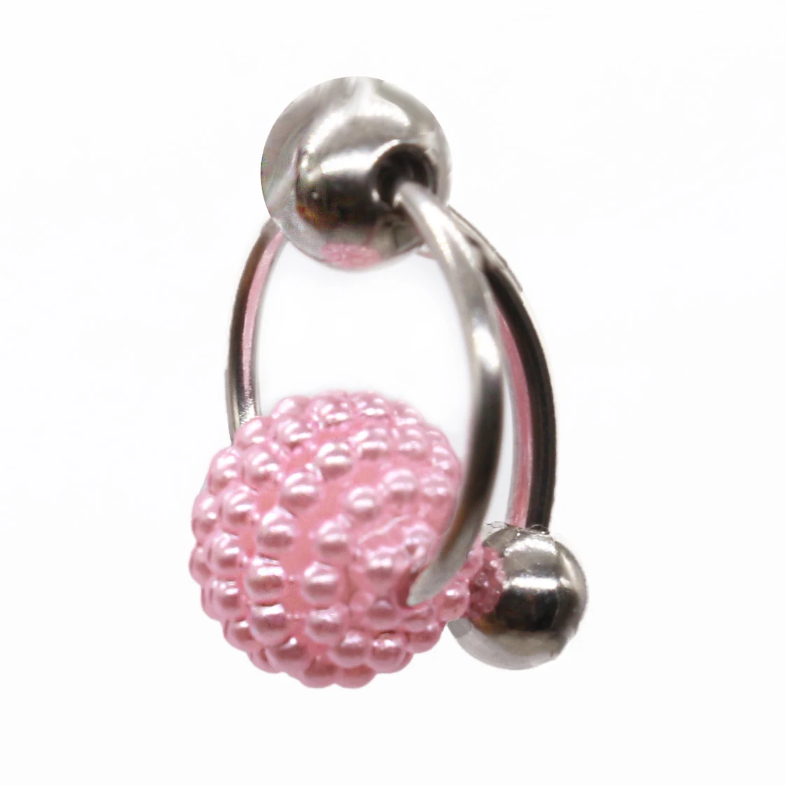 Gaby 316L Genitals Body Piercing Jewelry Pink Colorful Pearl Ball Dangle  Belly Button Navel Ring| Alibaba.com