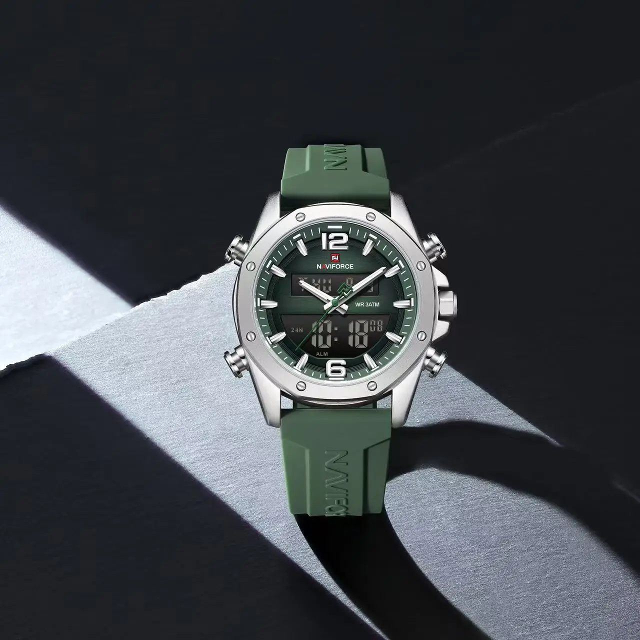 NAVIFORCE 9264 Men's Watch Luxury Top Brand Multifunction Chronograph Watch Men Auto Date 3ATM Waterproof Man Clock Gift Watches