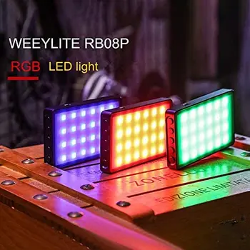 VILTROX Weeylite RB08P RGB LED Video Light Portable Mini Rechargeable on Camera Dimmable Bi-color Panel Photographic Shooting detail image