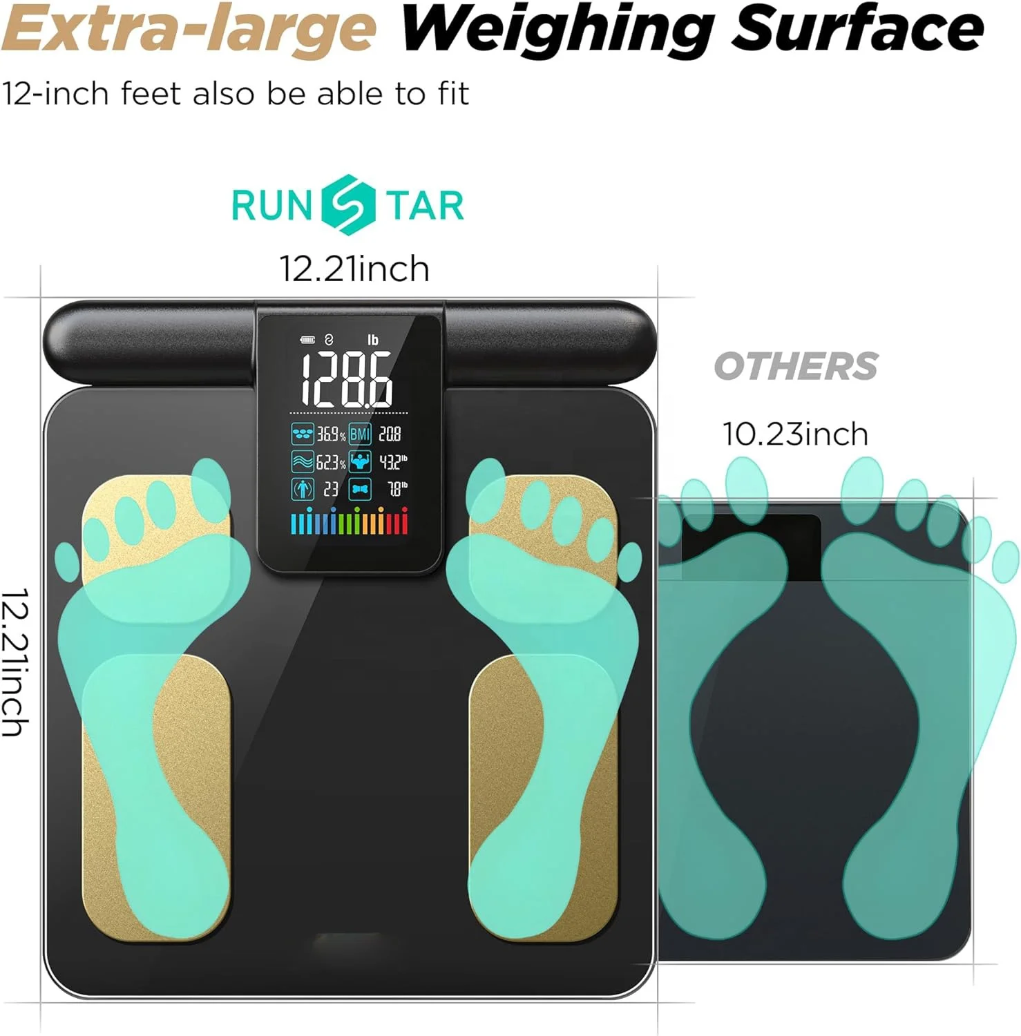Digital Body Fat Weight Scale with App Sensors 180kg