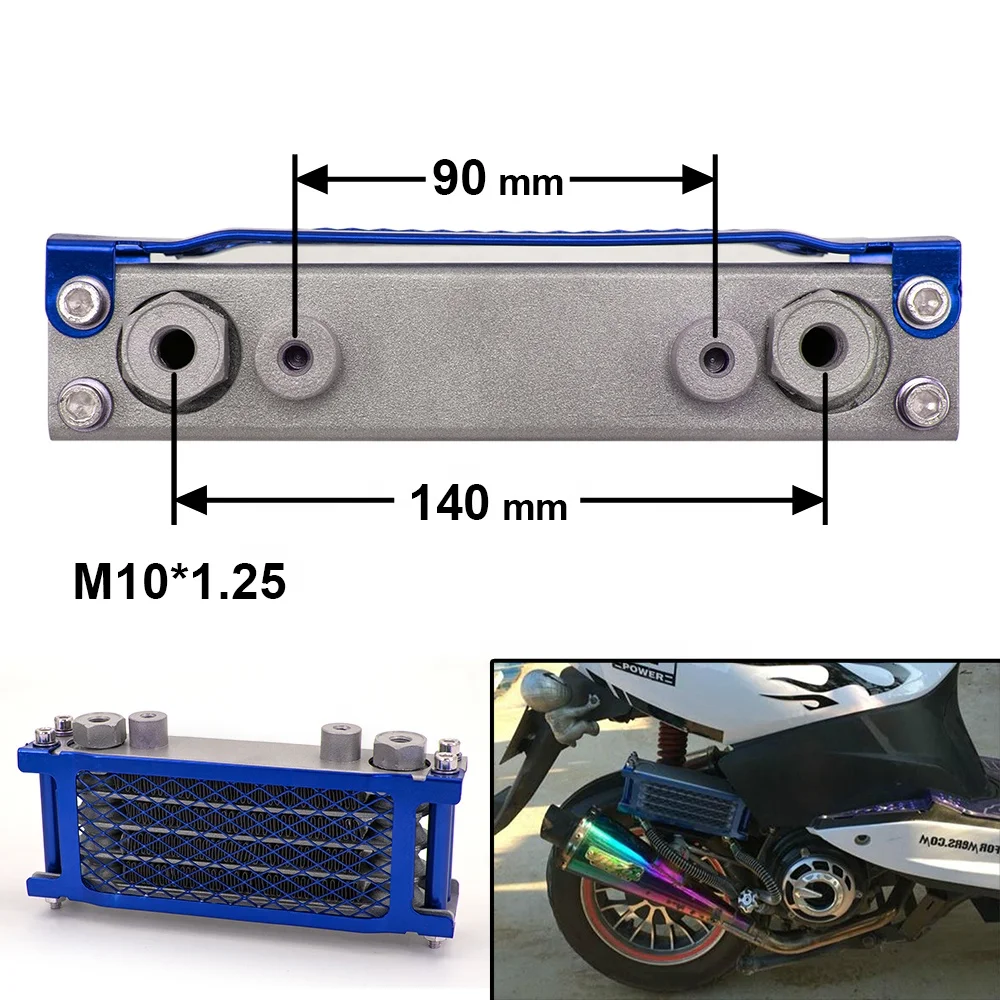 Promo Aluminium 125Ml Engine Oil Cooler Pendingin Radiator Untuk 125CC 250cc Motor Dirt Bike Atv
