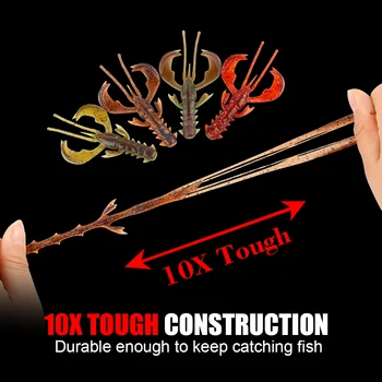 CHEERY Agile Shrimp Soft Bait UV Lighting TPE/TPR Floating Salted Scented Fishing Lure 65mm Lobster Craw Creature Rubber Bass – Soft Lure – view 4