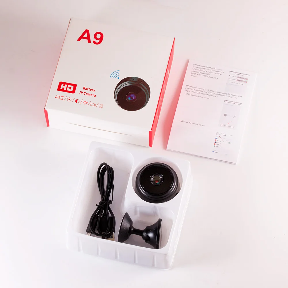 KERUI Selling Customized Logo A9 Mini Camera 1080P Mini Camera Indoor Surveillance System Indoor Outdoor Network Camera