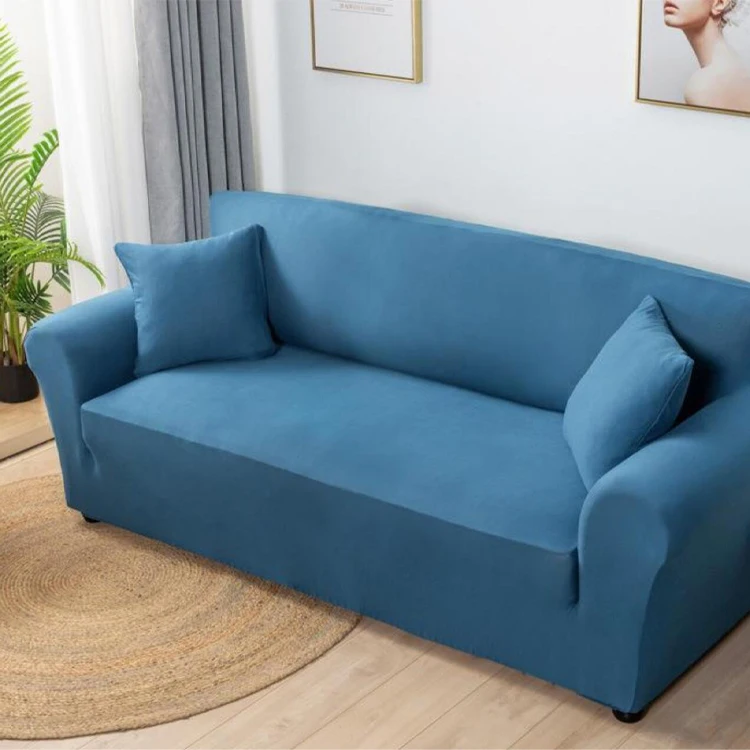 Трикотажный защитный жаккардовые эластичные чехол housse de канапе диван в форме буквы L крышка 3 Seater Set