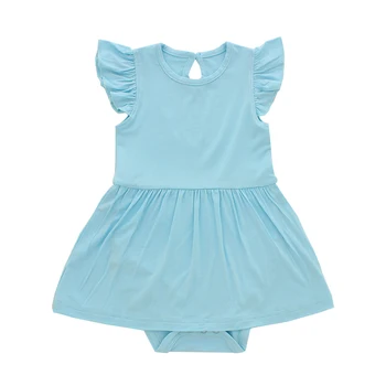 2021 New Wholesale Sleeveless Lap Dress Plain Cotton Dress Baby Girl Party Comfortable high quality Dress