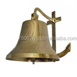 Grande Cloche De Bateau Nautique 9 Laiton Massif Marine Décoration Murale Ca