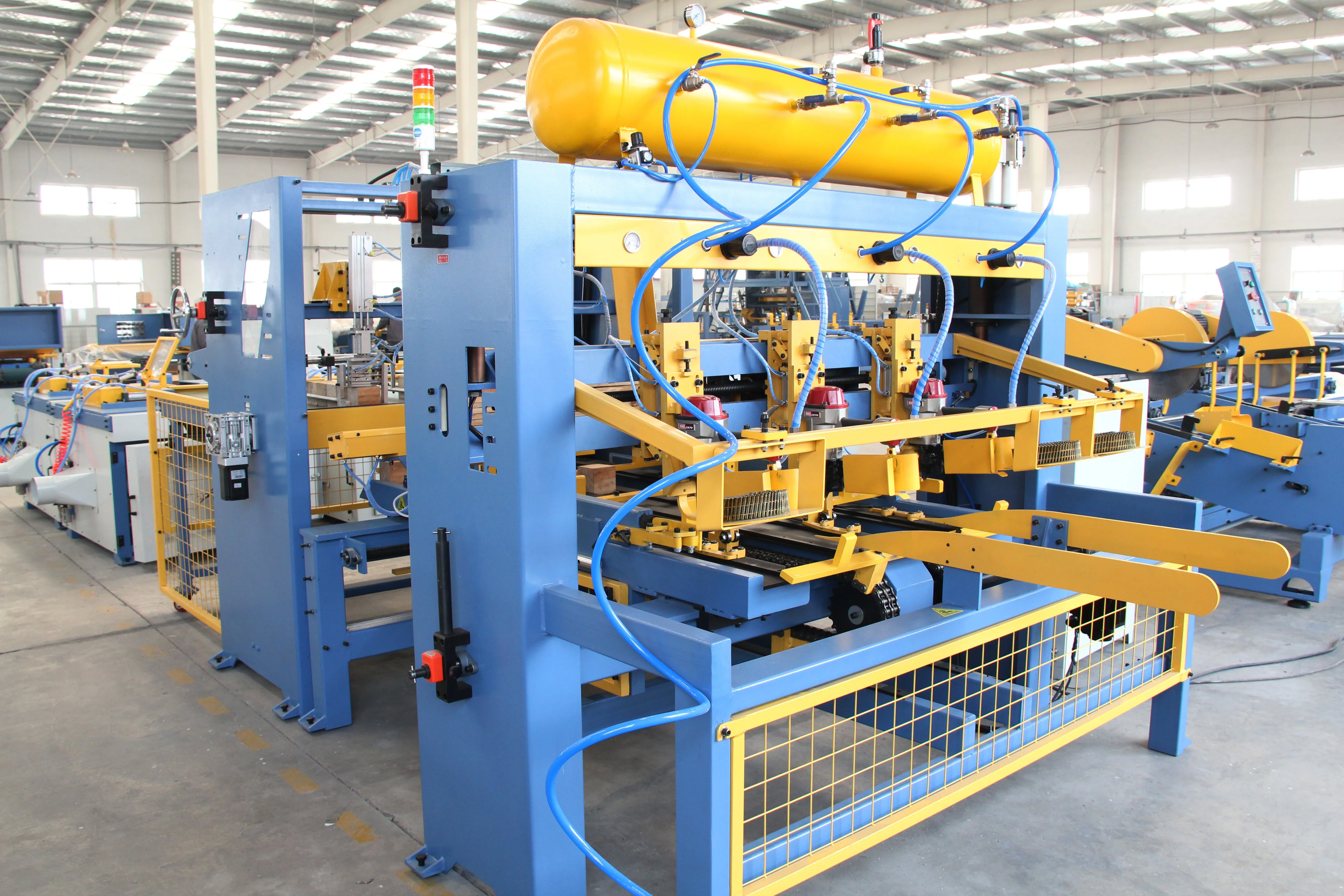 SF9022 Automatic Block Wood Pallet Leg Nailing Machine