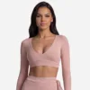 Top de manga larga-Rosa