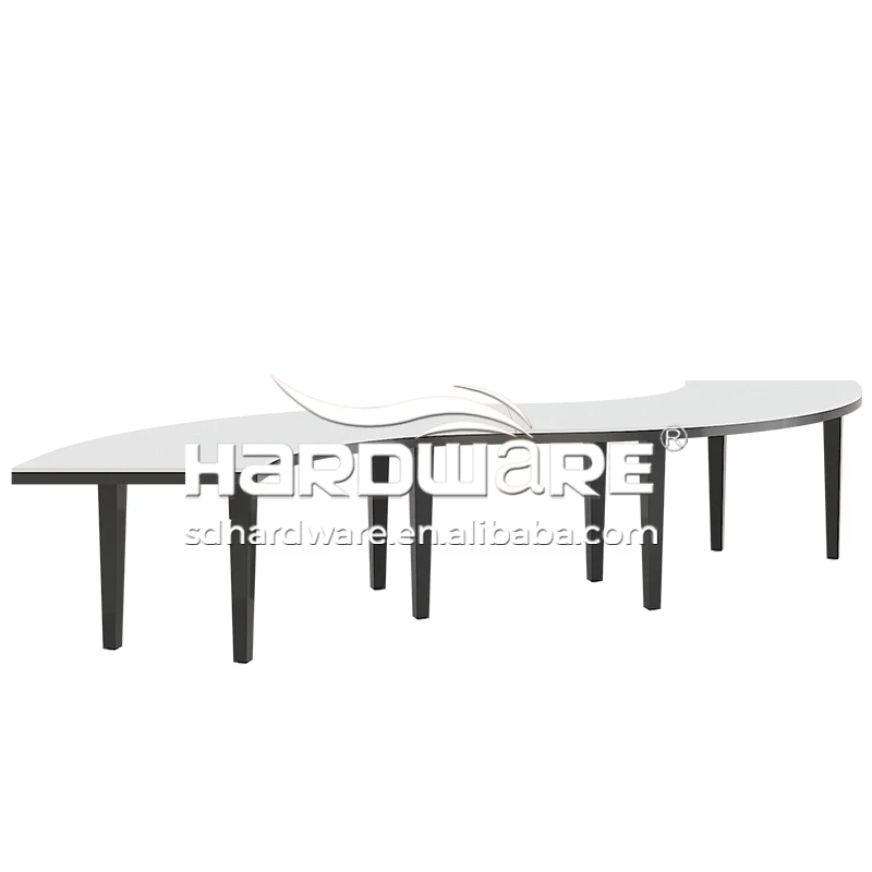 Serpentine Shape Half Round Unique Leg Wedding Table and Chair Set